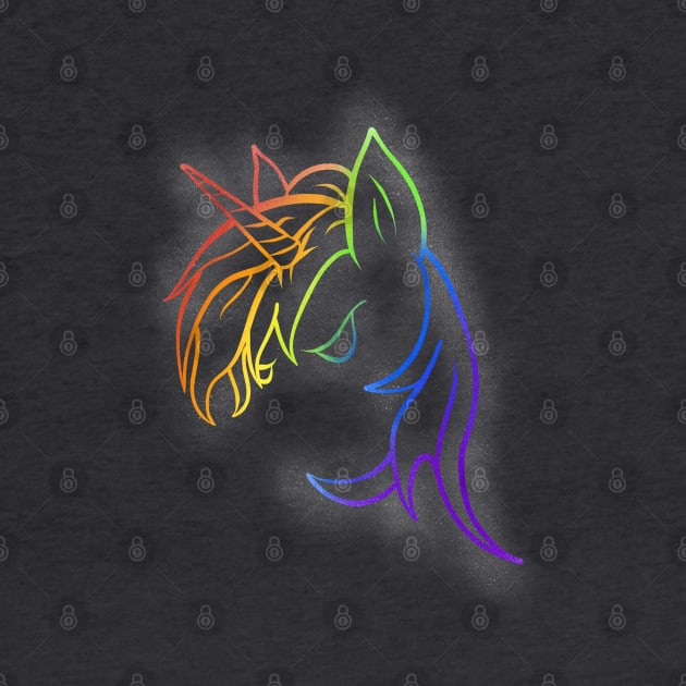 Pride Unicorn Outline by Danispolez_illustrations